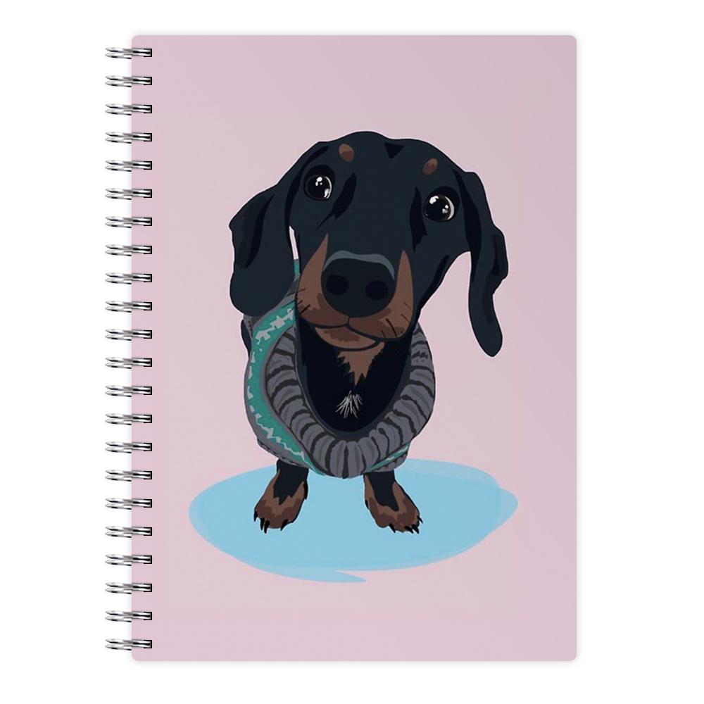 Cartoon Dachshund Notebook - Fun Cases