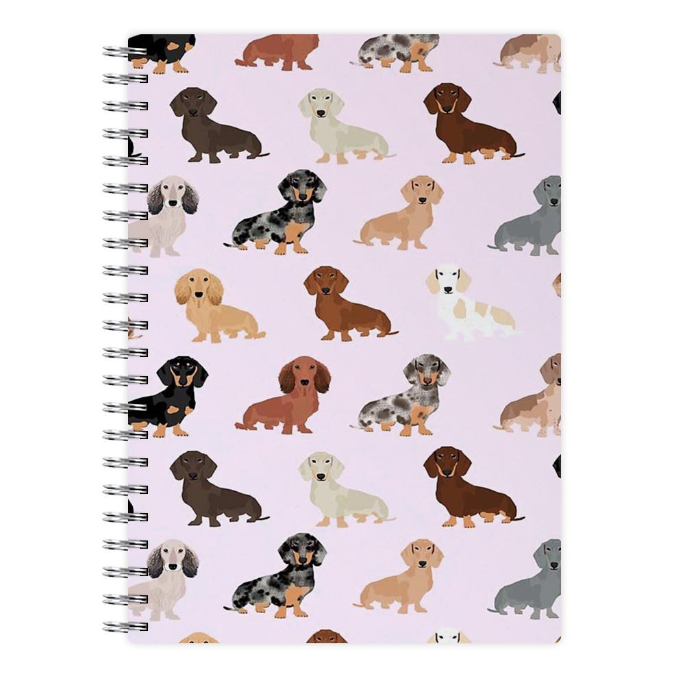 Dachshund Breed Pattern Notebook - Fun Cases