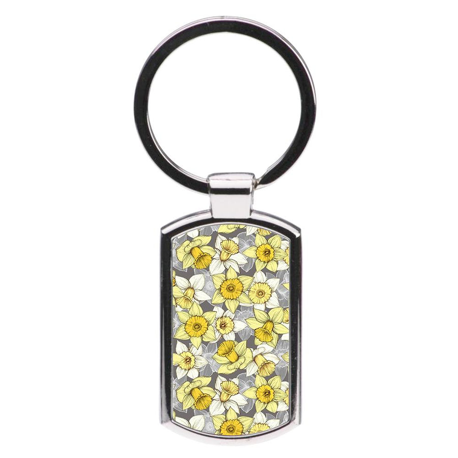Daffodil Daze - Spring Pattern Luxury Keyring