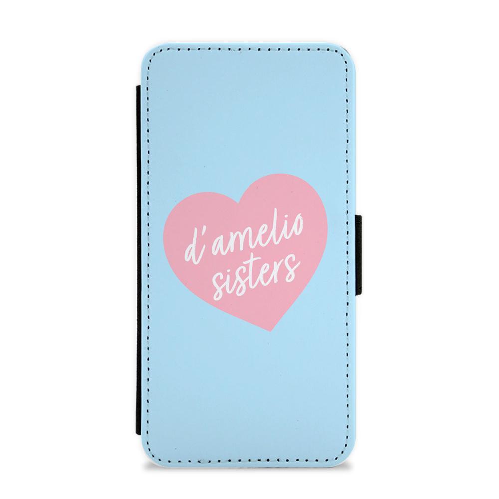 D'Amelio Sisters Heart Flip / Wallet Phone Case