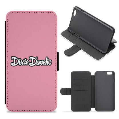 Dixie D'Amelio Heart Flip / Wallet Phone Case