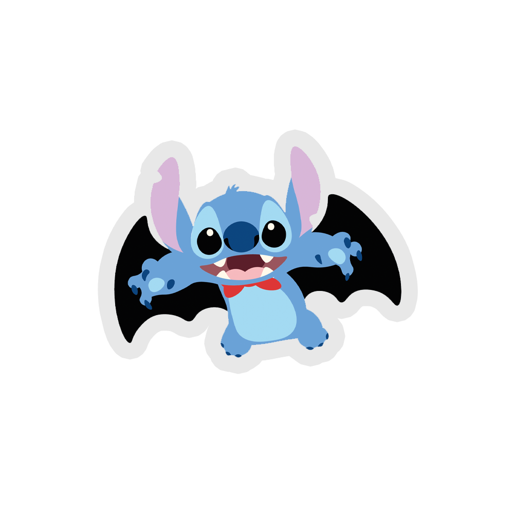 Vampire Alien Blue Halloween Sticker