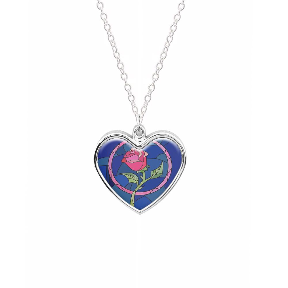 Glass Rose - Beauty and the Beast Necklace