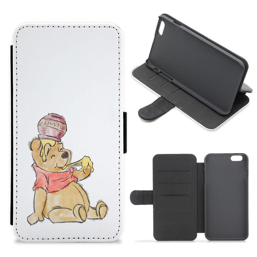 Winnie The Pooh Sketch - Disney Flip / Wallet Phone Case