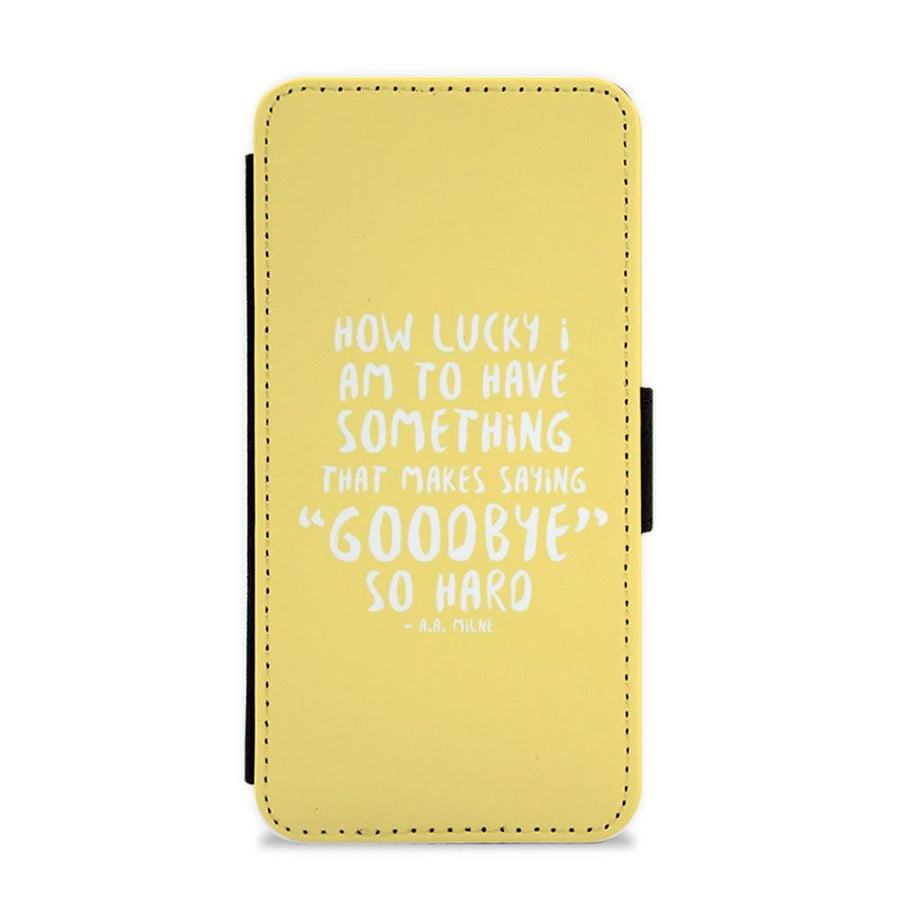 How Lucky I Am - Winnie The Pooh Flip / Wallet Phone Case