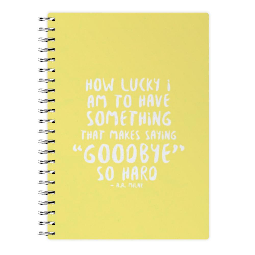 How Lucky I Am - Winnie The Pooh Notebook