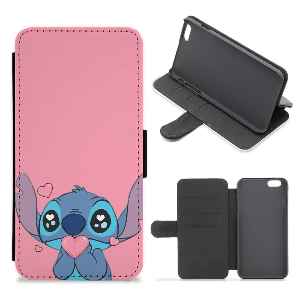 Cute Stitch - Disney Flip / Wallet Phone Case