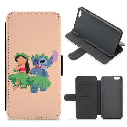 Lelo And Stitch Hoola - Disney Flip / Wallet Phone Case