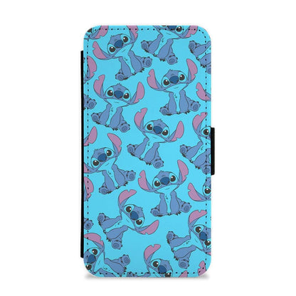 Cute Stitch Pattern - Disney Flip / Wallet Phone Case