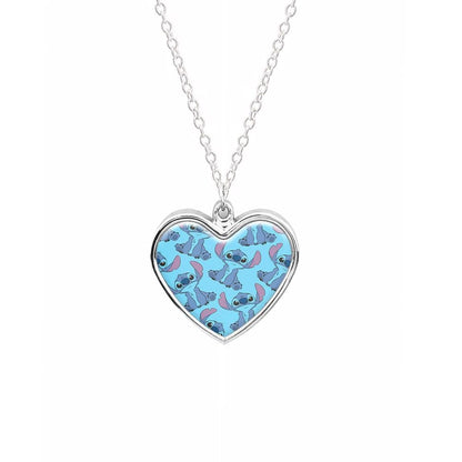 Cute Alien Blue Pattern Necklace