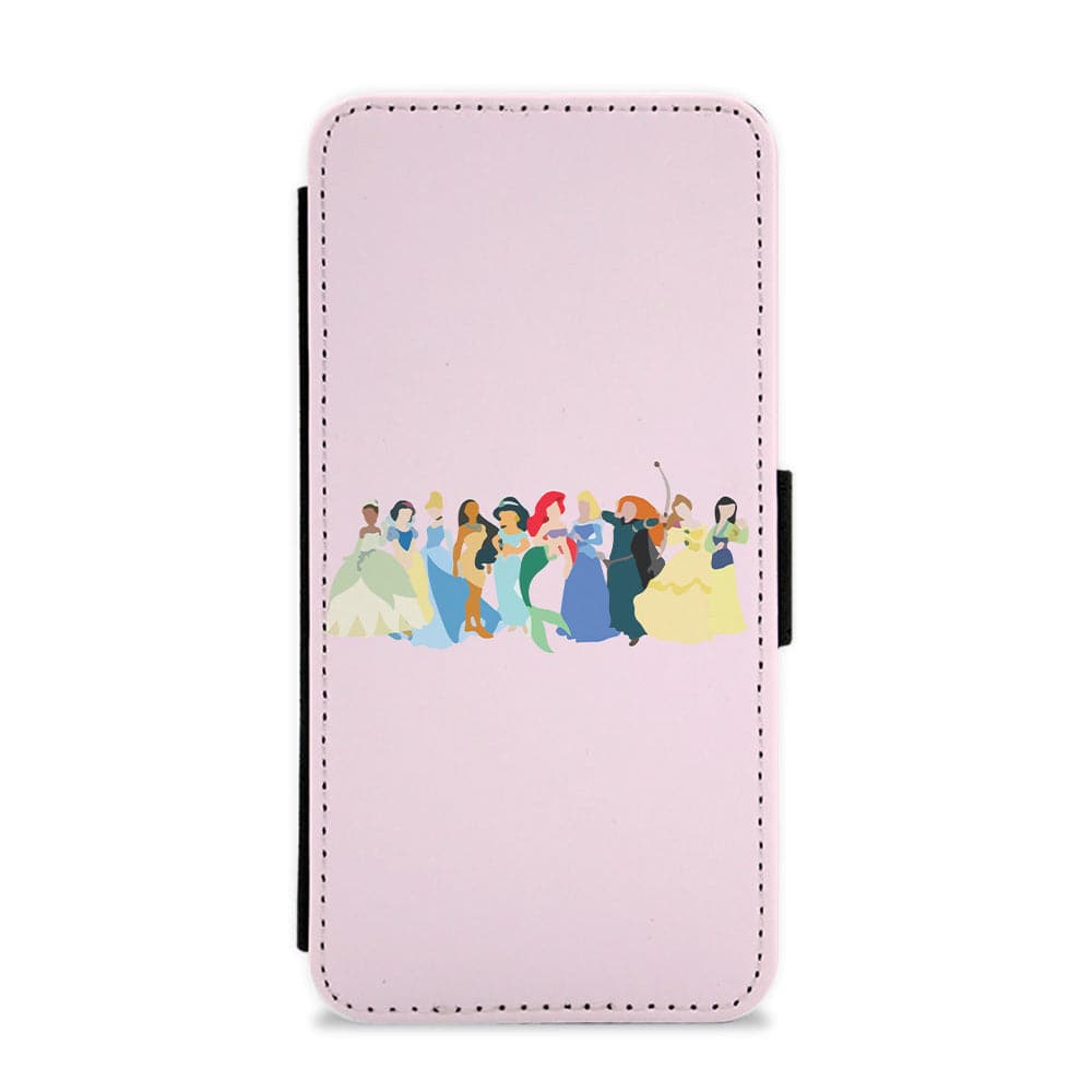 Disney Princesses Cast Flip / Wallet Phone Case