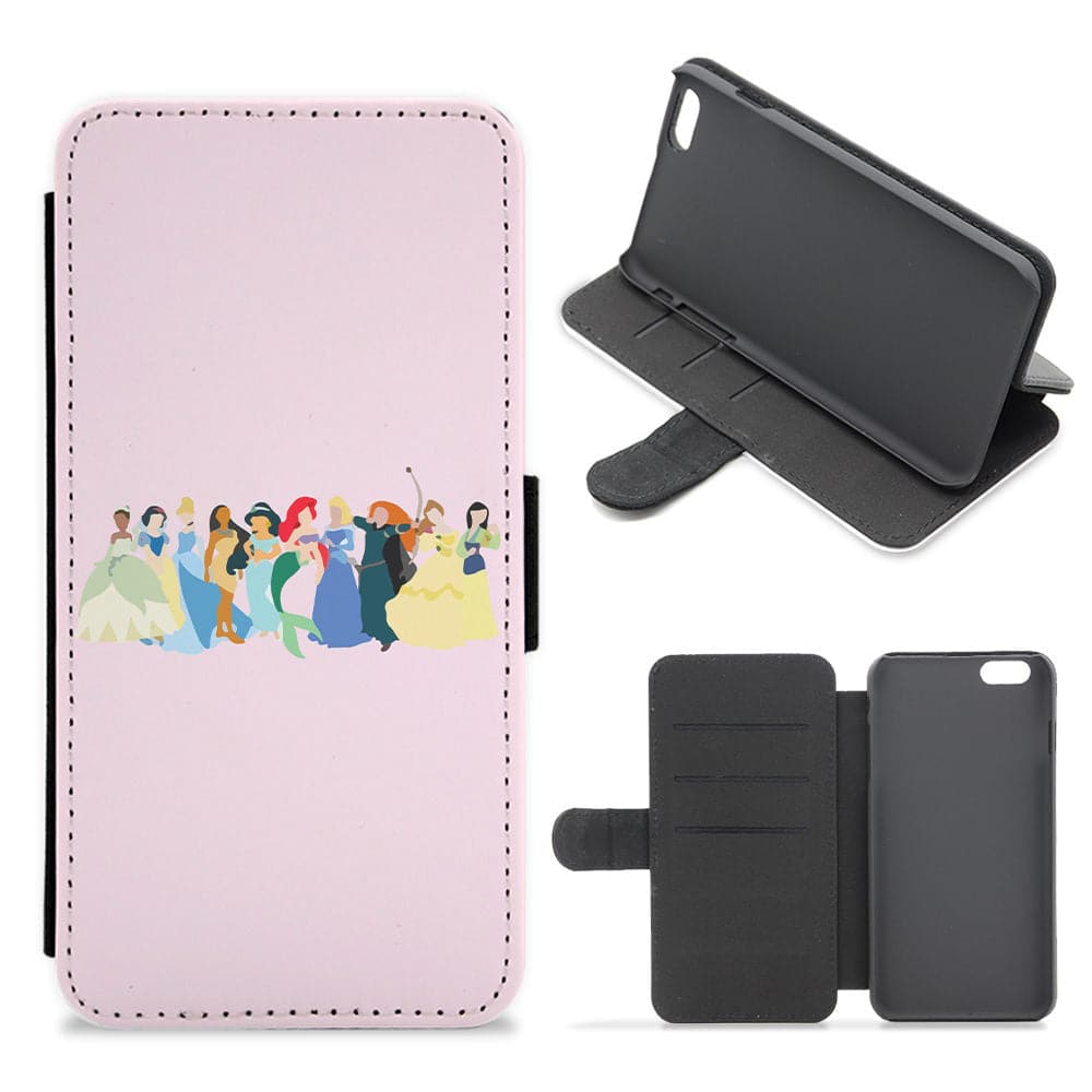 Disney Princesses Cast Flip / Wallet Phone Case