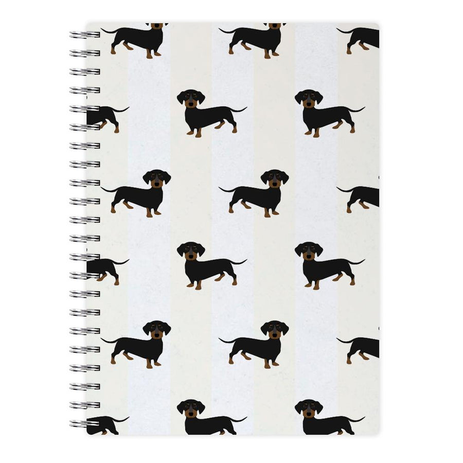 Striped Dachshund - Dog Pattern Notebook