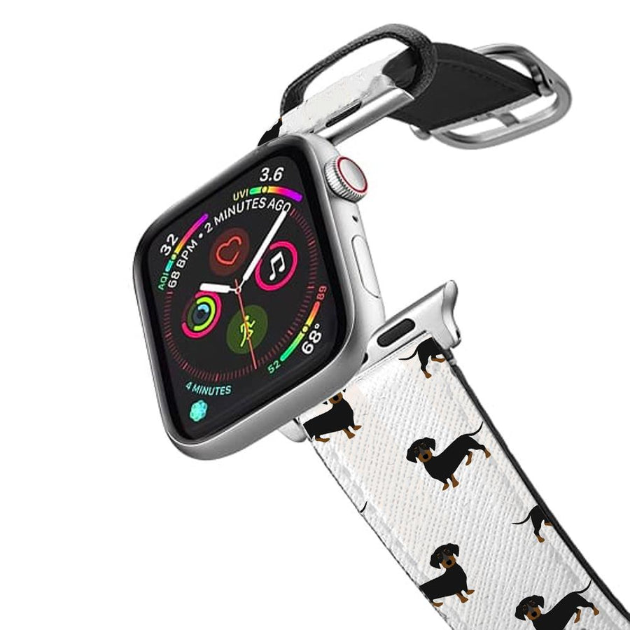 Striped Dachshund - Dog Pattern Apple Watch Strap