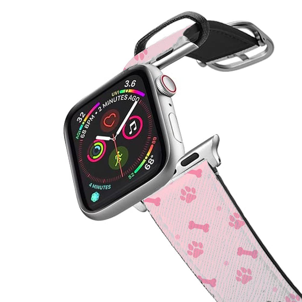 Dog And Paw - Dog Pattern Apple Watch Strap