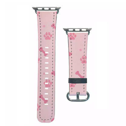 Dog And Paw - Dog Pattern Apple Watch Strap