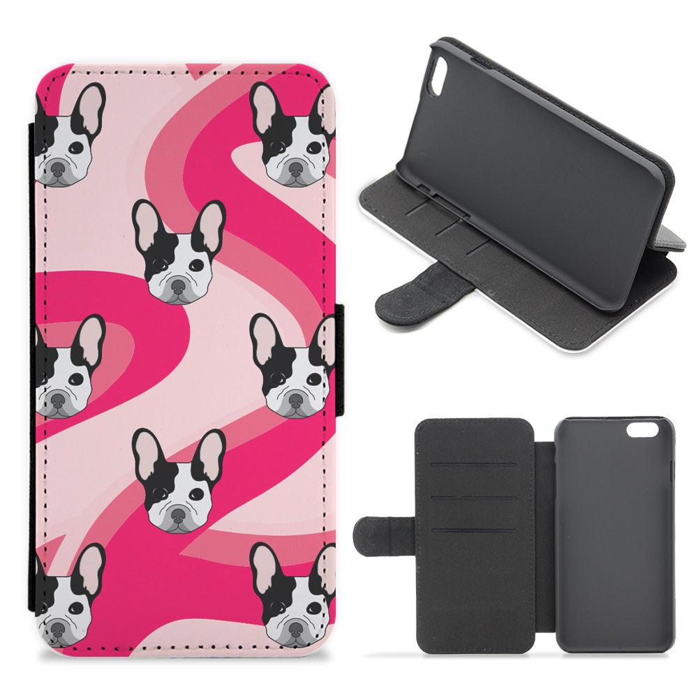 Abstact Frenchie - Dog Pattern Flip / Wallet Phone Case