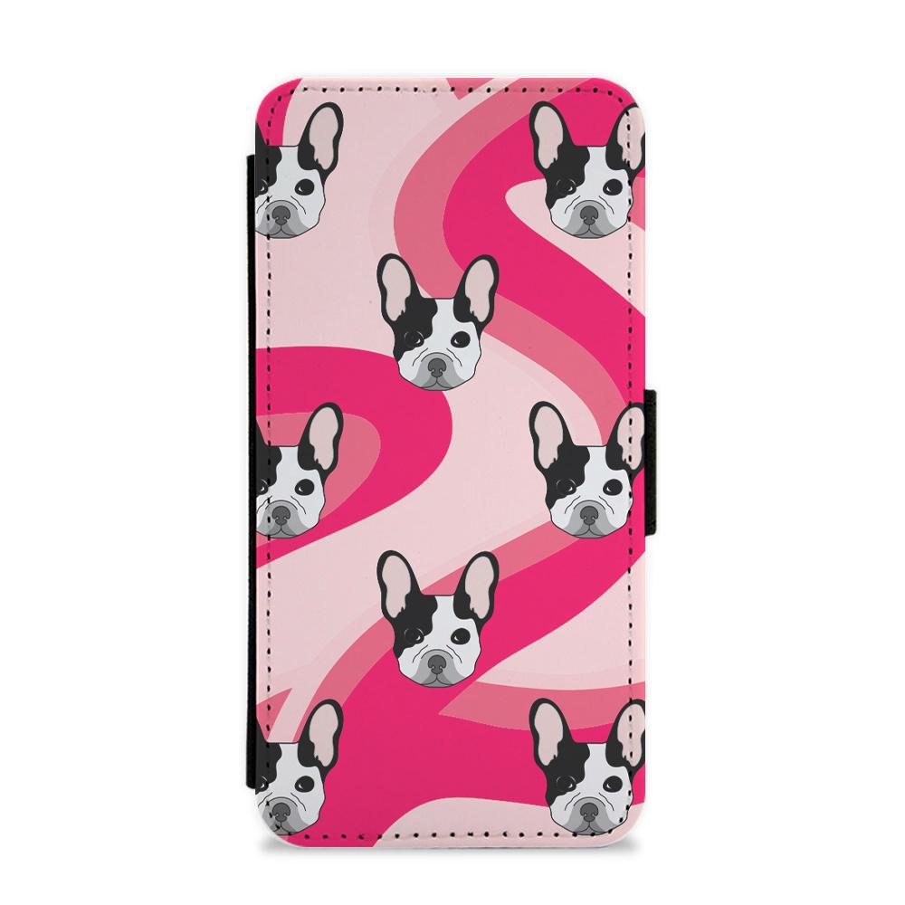 Abstact Frenchie - Dog Pattern Flip / Wallet Phone Case