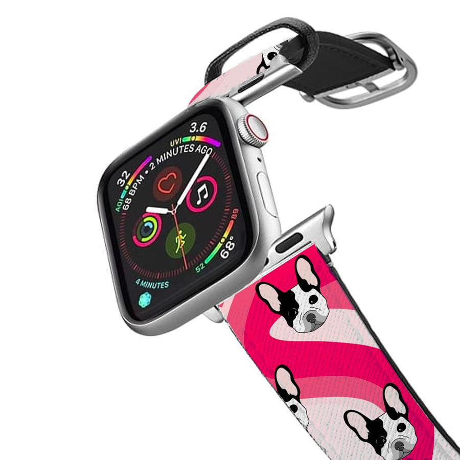 Abstact Frenchie - Dog Pattern Apple Watch Strap