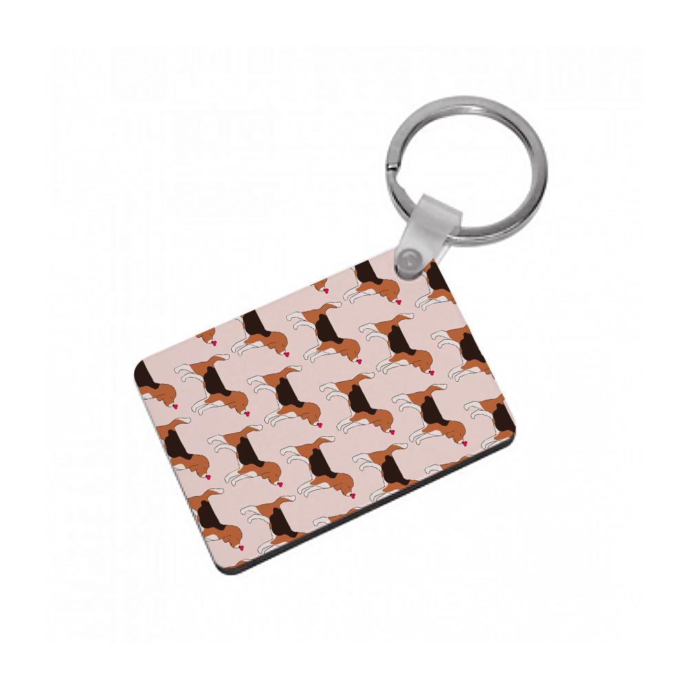 Love Beagle - Dog Pattern Keyring