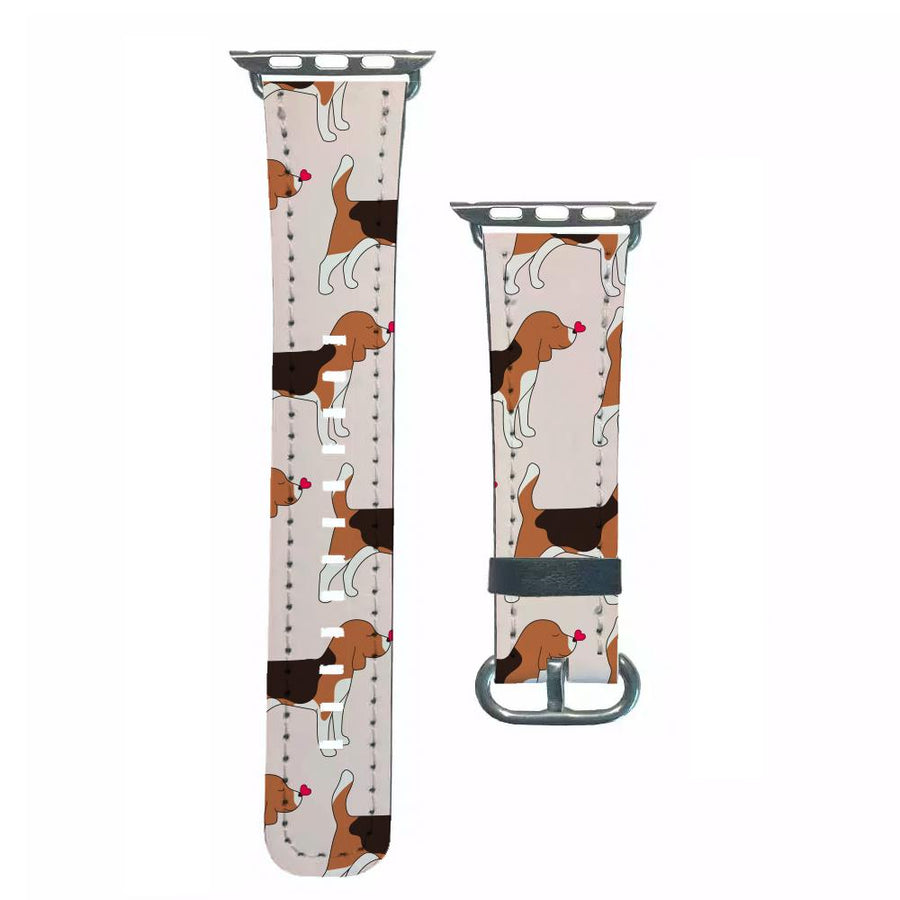 Love Beagle - Dog Pattern Apple Watch Strap