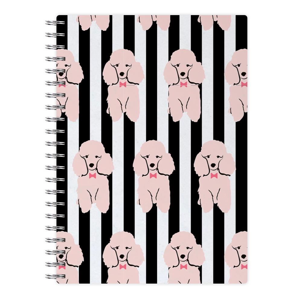 Striped Poodle - Dog Pattern Notebook