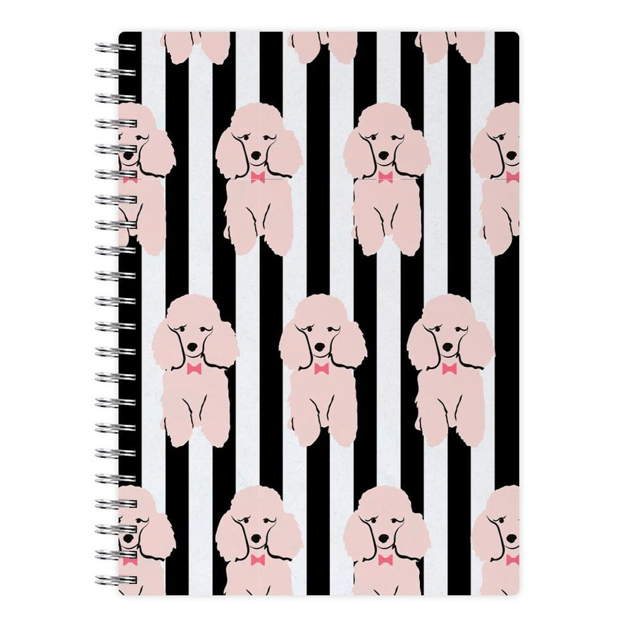 Striped Poodle - Dog Pattern Notebook