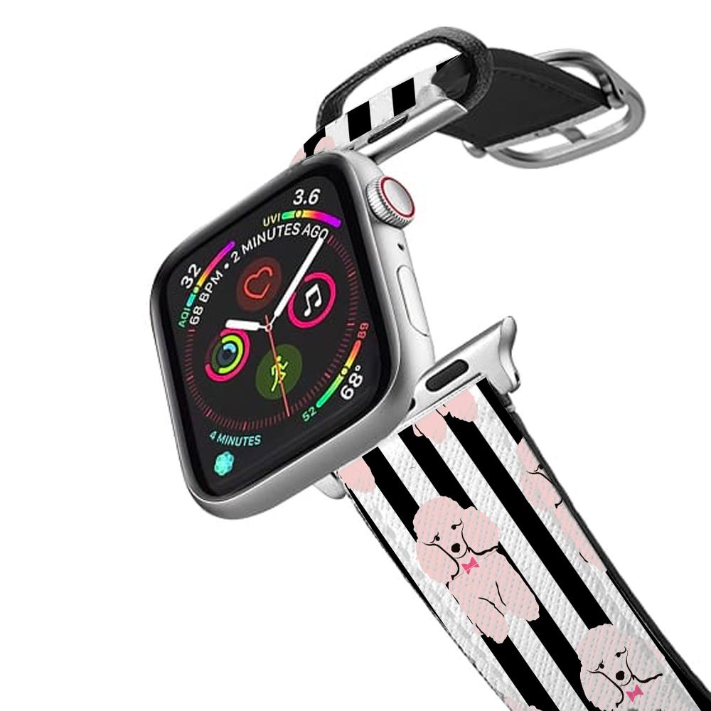 Striped Poodle - Dog Pattern Apple Watch Strap