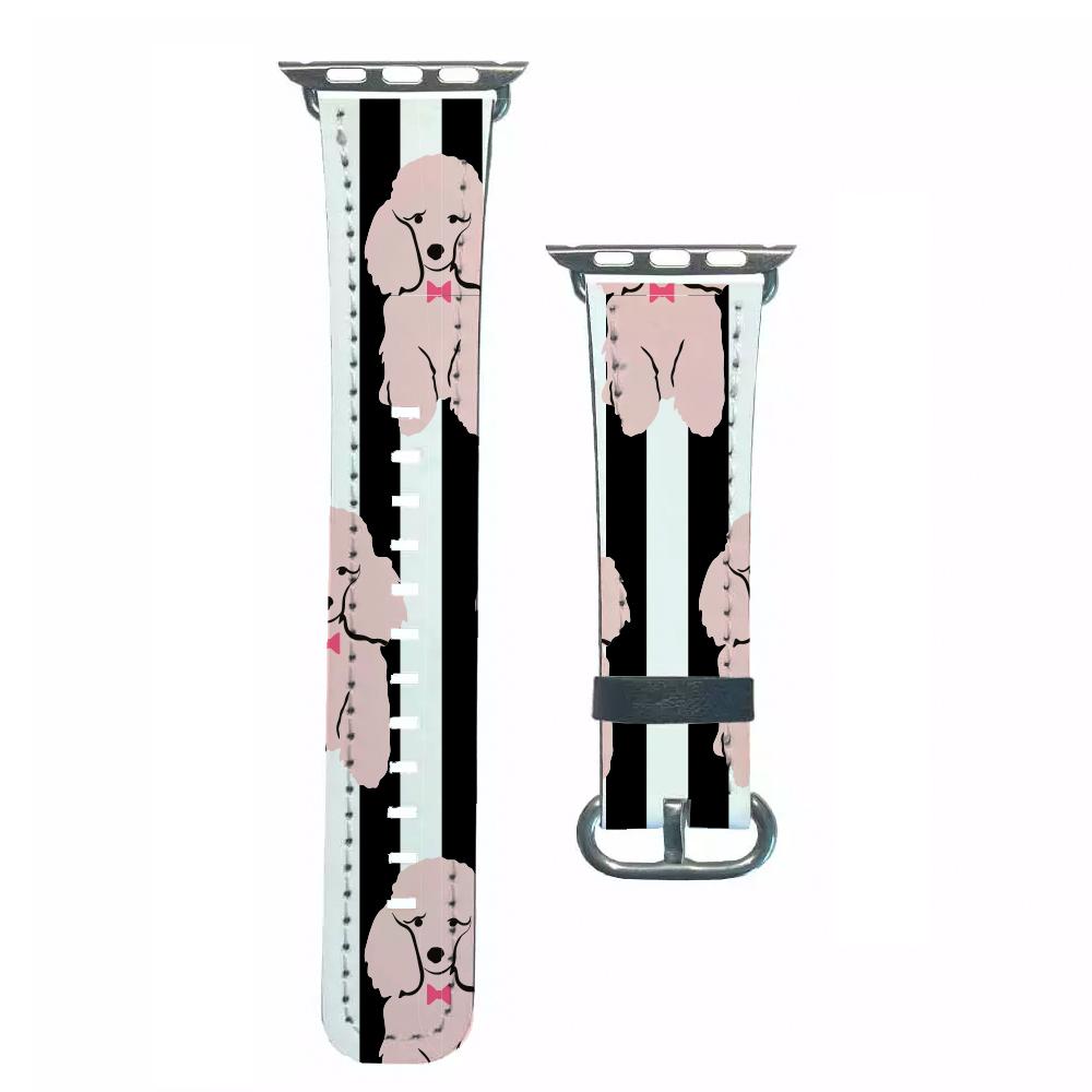 Striped Poodle - Dog Pattern Apple Watch Strap