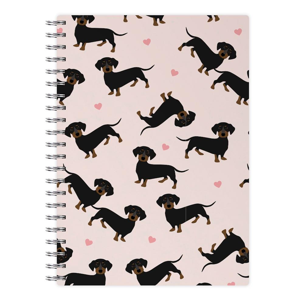 Heart Dachshund - Dog Pattern Notebook