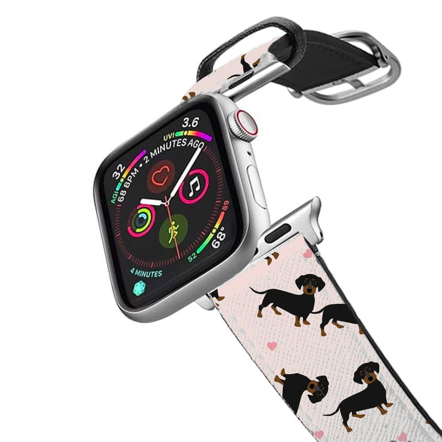 Heart Dachshund - Dog Pattern Apple Watch Strap