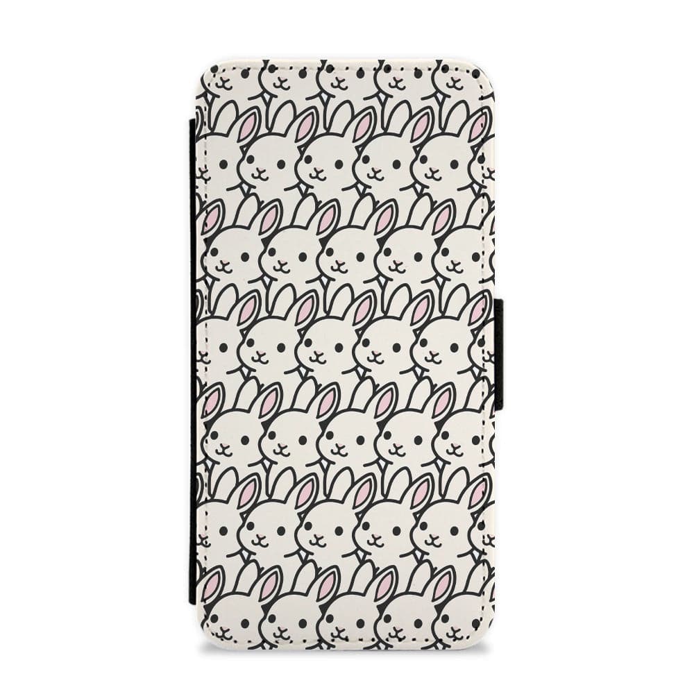 Bunny Rabbit Pattern Flip / Wallet Phone Case