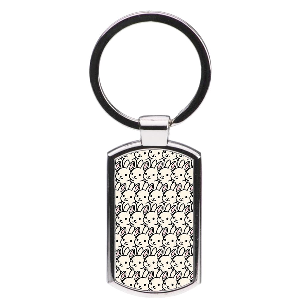 Bunny Rabbit Pattern Luxury Keyring