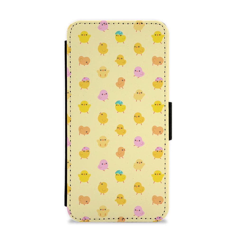 Cute Chick Pattern Flip / Wallet Phone Case