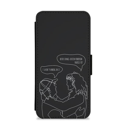 Never Change Dustin - Eddie Munson Stranger Flip / Wallet Phone Case