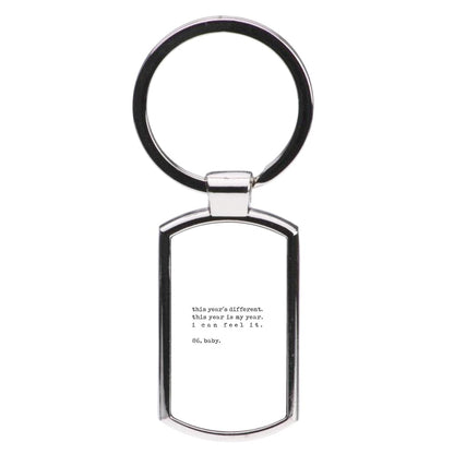 This Year's Different - Eddie Munson Stranger Things Luxury Keyring