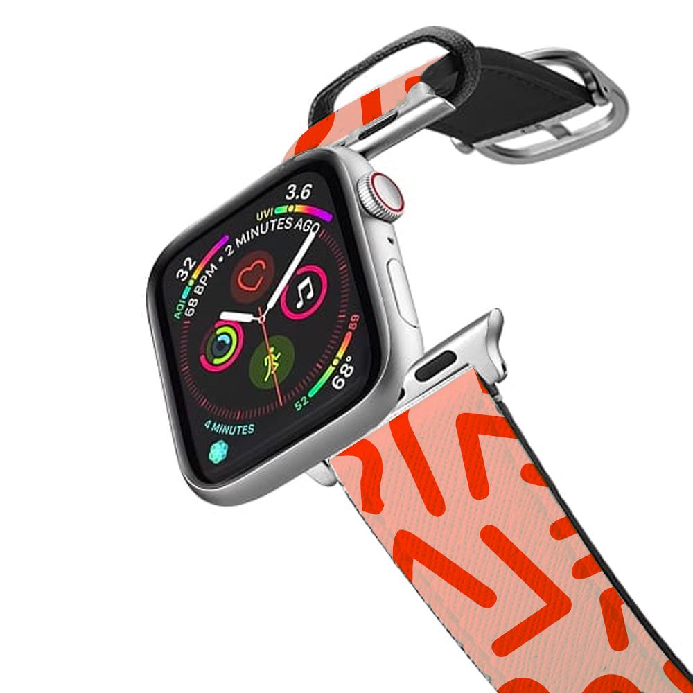 Red Abstract - Eighties Apple Watch Strap