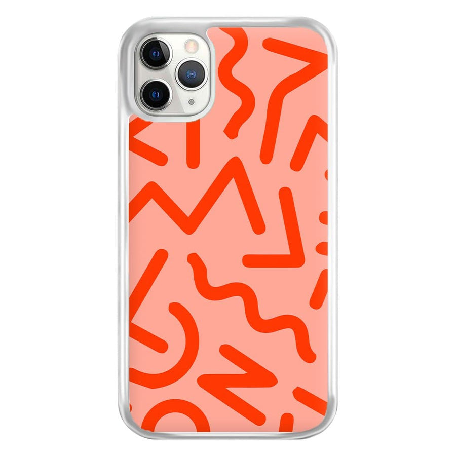 Red Abstract - Eighties Phone Case