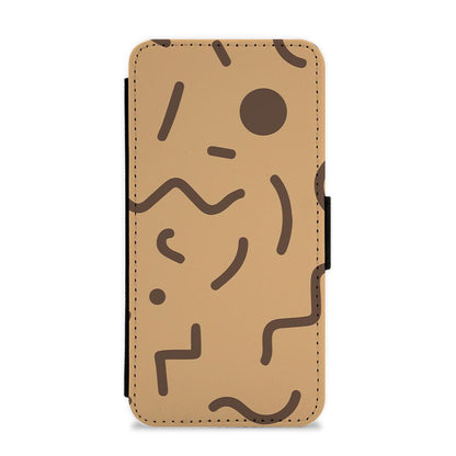 Nude Abstract Pattern - Eighties Flip / Wallet Phone Case