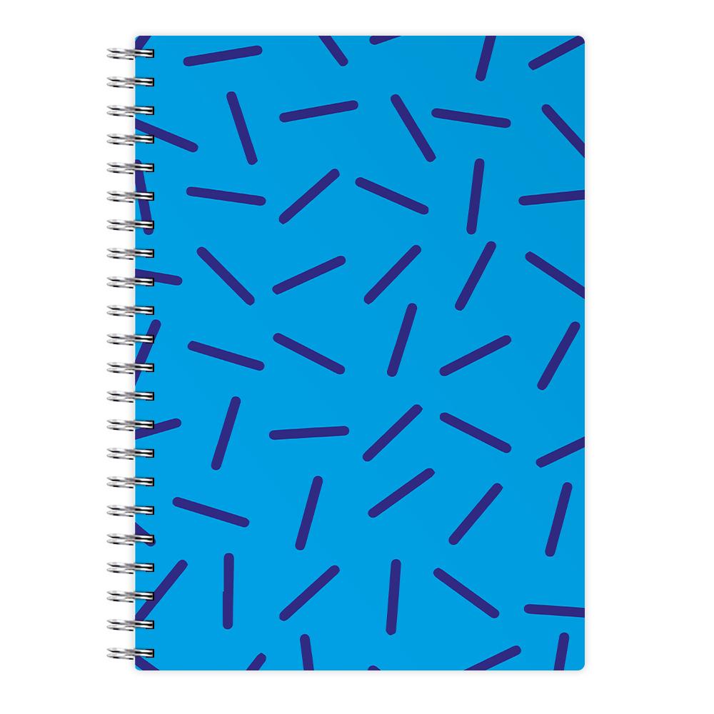 Blue Line Pattern - Eighties Notebook