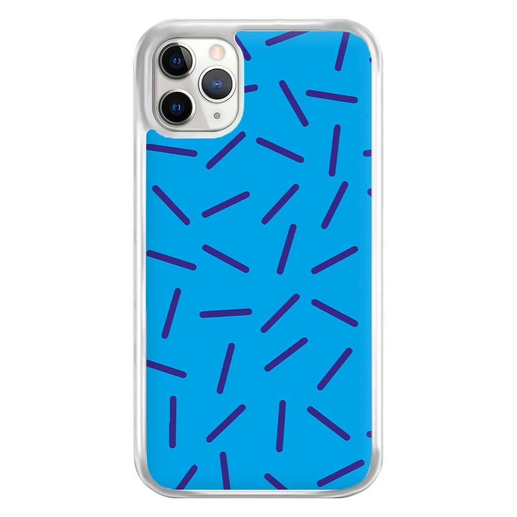 Blue Line Pattern - Eighties Phone Case