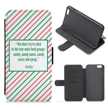 Four Main Food Groups - Elf Flip / Wallet Phone Case