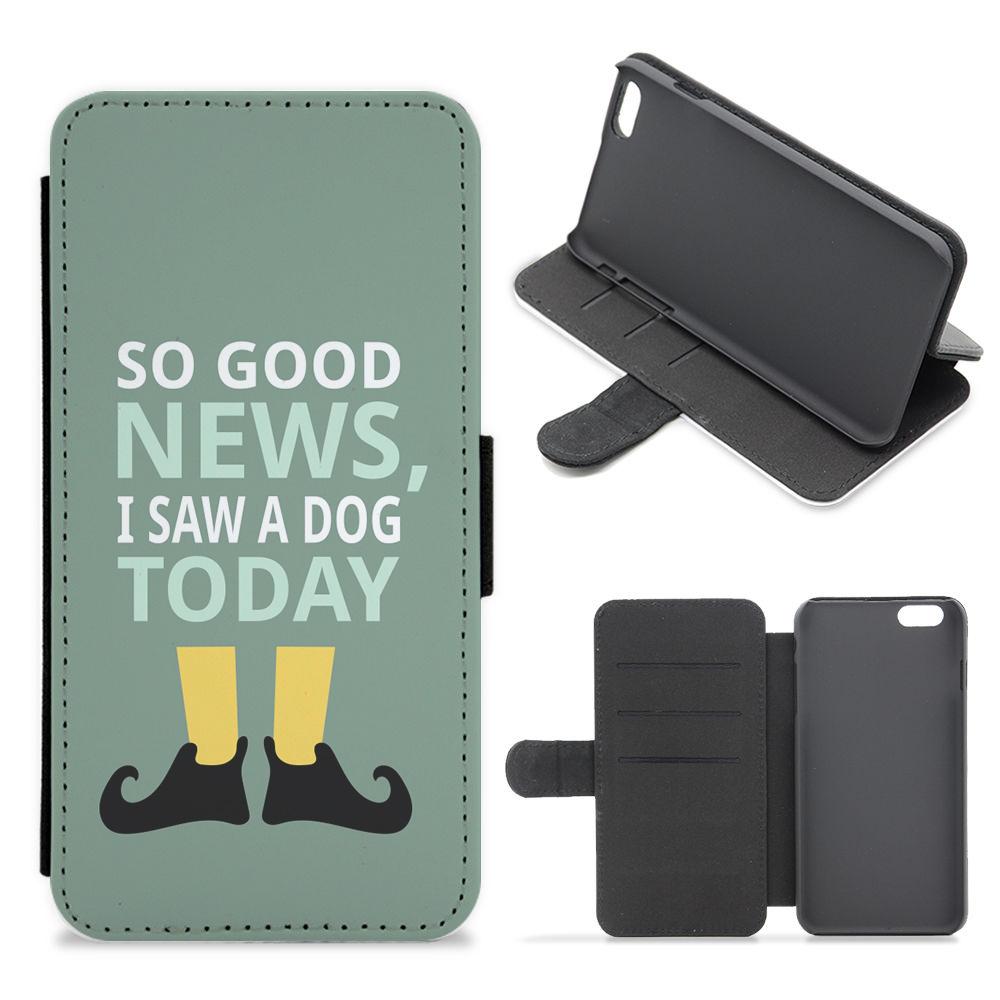 I Saw A Dog Today - Elf Flip / Wallet Phone Case