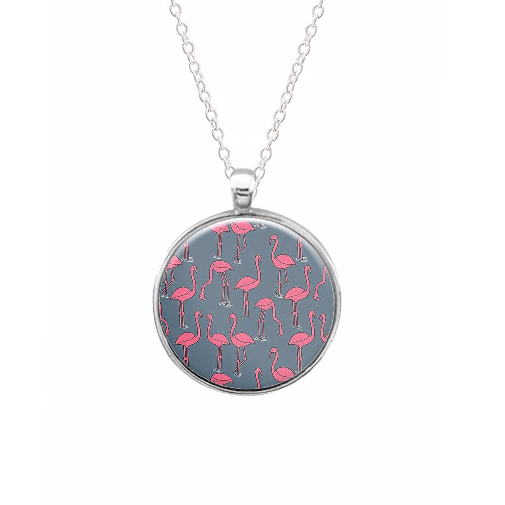 Basic Pink Flamingo Pattern Keyring - Fun Cases