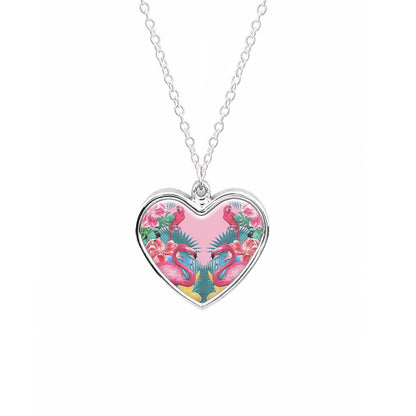 Flamingo and Tropical garden Necklace