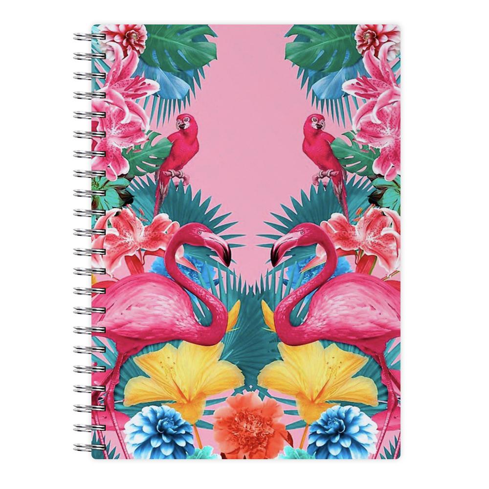 Flamingo and Tropical garden Notebook - Fun Cases