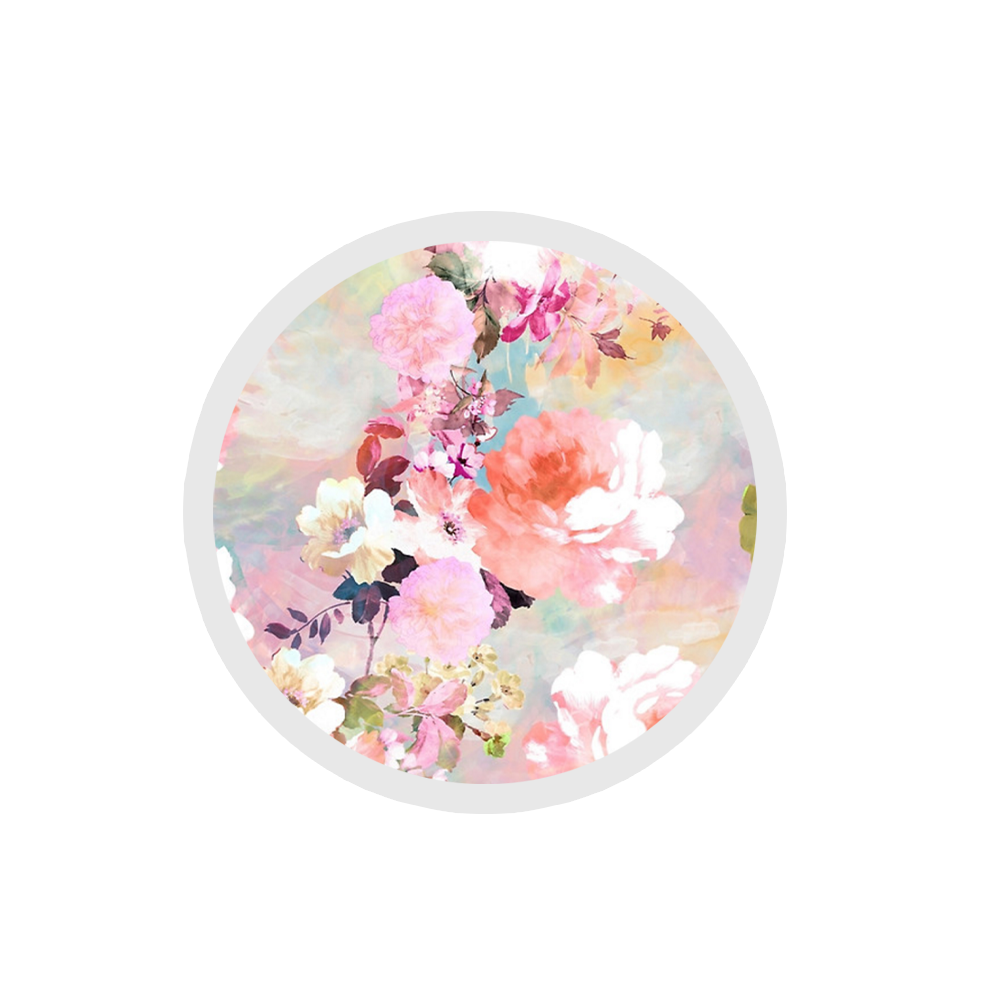 Pastel Pink Floral Pattern Sticker