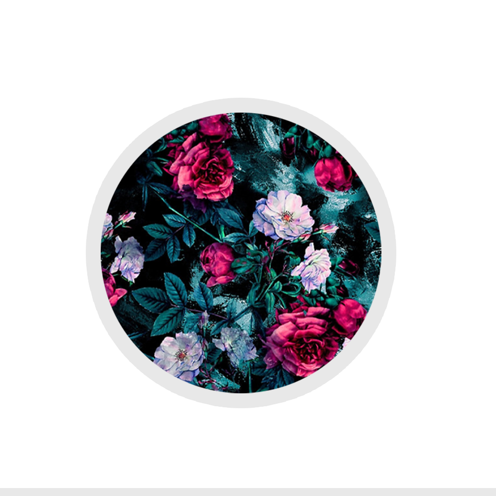 Black Floral Pattern Sticker