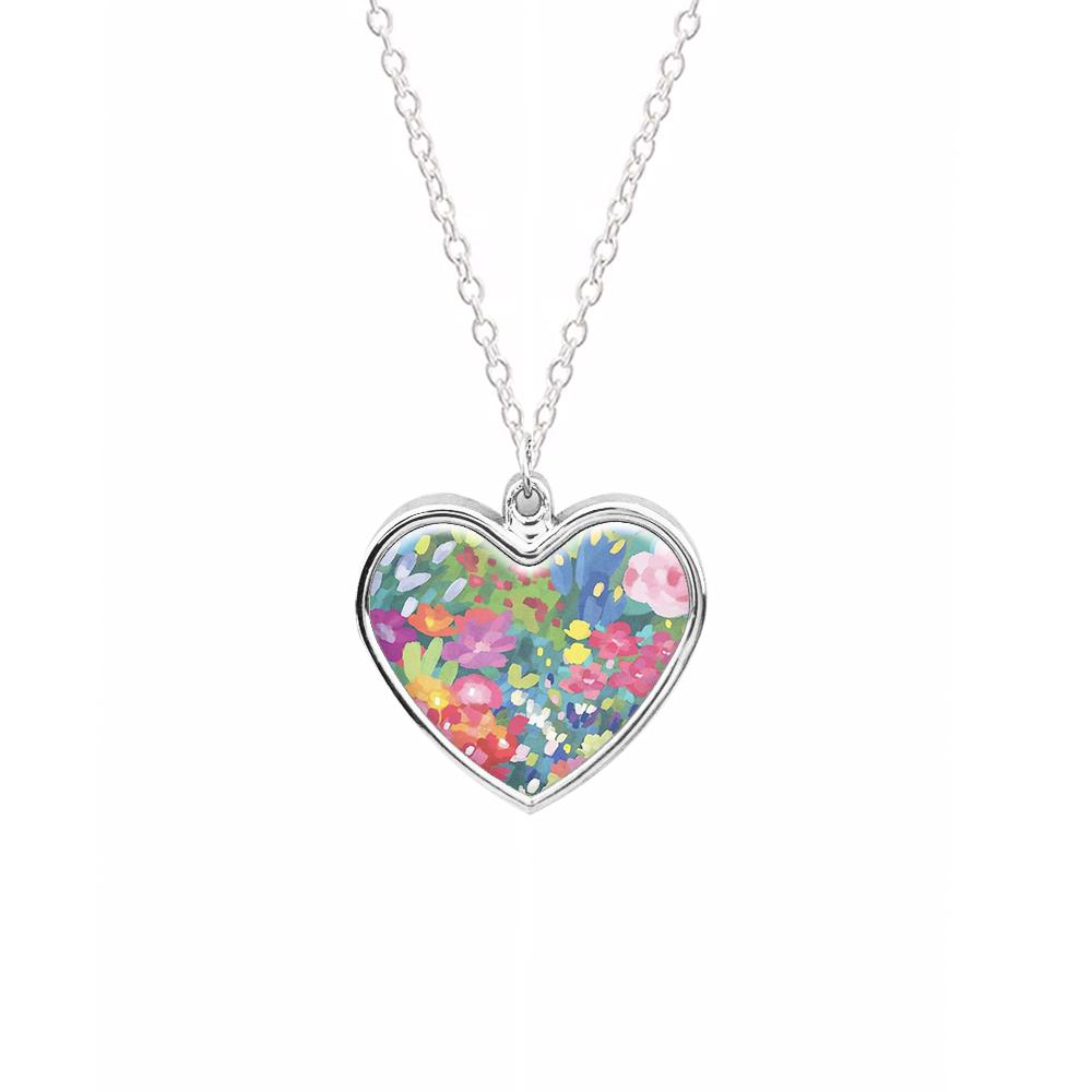 Colourful Floral Pattern Necklace