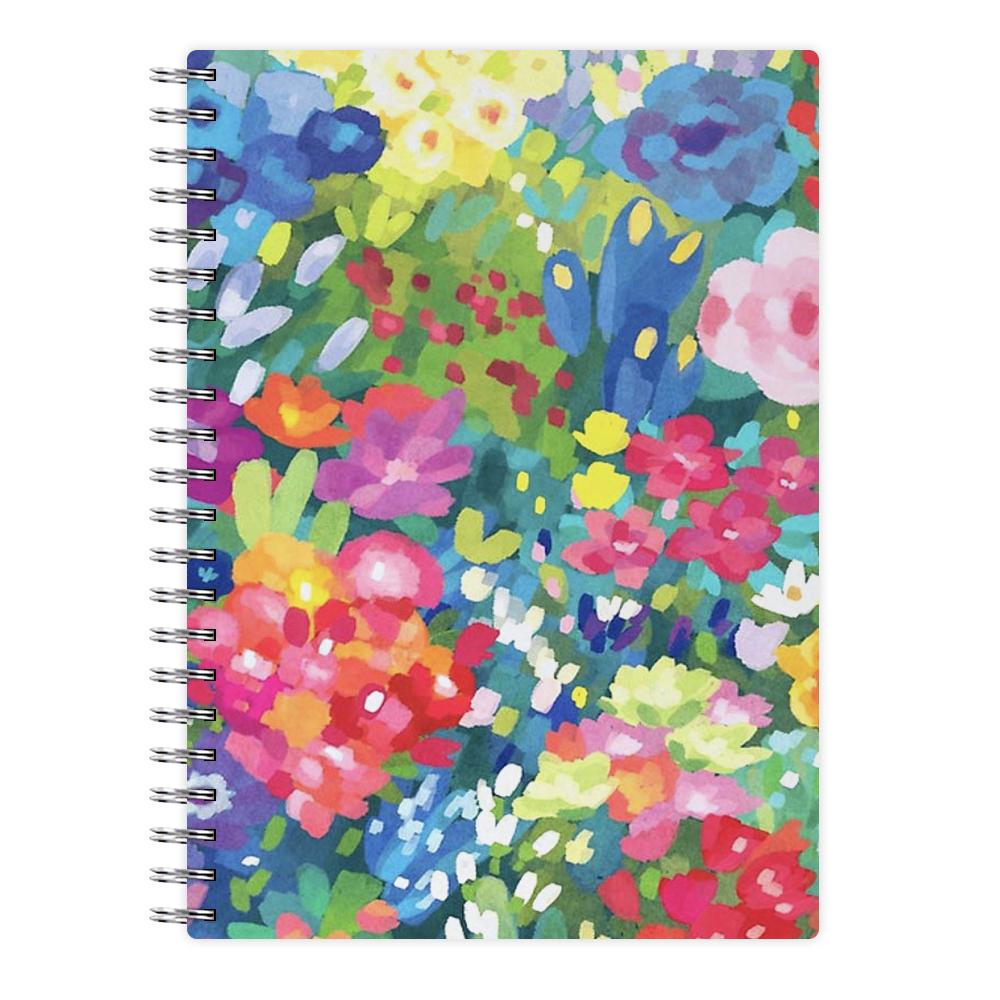 Colourful Floral Pattern Notebook - Fun Cases